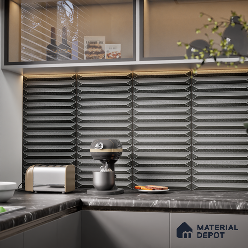 Faux Subway  Tile TL 07242 Crayon 4002 Granula 1 ft x 1 ft Ceramic Matte Finish - 9 mm  | 2 mm Spacer is Mandatory | Please Expect a Slight Variation of Pattern